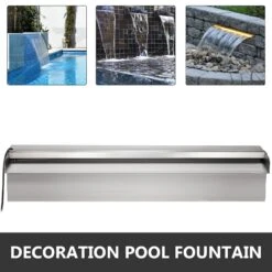 VEVOR Schwalldusche Pool Wasserfall Poolfontäne Led 17,7 X 4,5 X 3,1 Poolbrunnen 1,3 Wasserfontäne 0,87 Dekoration Gartenteich -Geschäft Für Heimwerkzeuge de2FPQSBJPJSWLED45001V22Foriginal img v62Fwaterfall spillway m100 3
