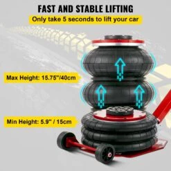 VEVOR 6600 Pfund Pneumatischer Wagenheber, Luftheber Aufblasbarer, 3T Wagenheber Luftkissenheber, Ladekapazität Luftkissen Einstellbar Rot Für Familienautos Minivans -Geschäft Für Heimwerkzeuge de2FQNQJD6600LBSHSDDJV02Foriginal img v82Fair bag jack f2