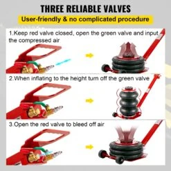 VEVOR 6600 Pfund Pneumatischer Wagenheber, Luftheber Aufblasbarer, 3T Wagenheber Luftkissenheber, Ladekapazität Luftkissen Einstellbar Rot Für Familienautos Minivans -Geschäft Für Heimwerkzeuge de2FQNQJD6600LBSHSDDJV02Foriginal img v82Fair bag jack f4