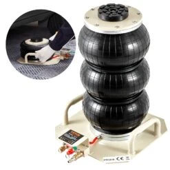 VEVOR Pneumatischer Wagenheber Air Jack 3 T, Weiß Dreifachbeutel Luftheber 140-450 Mm Hubhöhe Sack Luftwagenheber, 5 Minuten Hub Luftheber Wagenheberheber Wagenheber Für SUV, Lkw, Bus Usw.