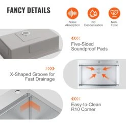 VEVOR 33" Küchenspüle, Aufsatzbecken, Einzelbecken, Edelstahl, Küchenbar 12 VEVOR 33" Küchenspüle, Aufsatzbecken, Einzelbecken, Edelstahl, Küchenbar -Geschäft Für Heimwerkzeuge de2FQRSSCTSPDCY335PHXV02Foriginal img v12Fkitchen sink f4