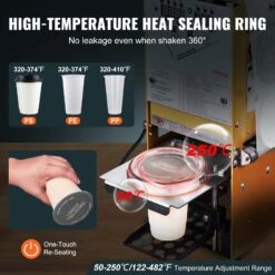 VEVOR Vollautomatische Siegelmaschine Für Teetassen, 500–650 Tassen/H, 180 Mm, Gold -Geschäft Für Heimwerkzeuge de2FQZDNCFKJCBQZN6DD1V22Foriginal img v12Fcup sealer f2