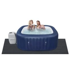 VEVOR Poolunterlage 500 G/m² Whirlpool Matte 2030 X 2030 X 1,9 Mm Bodenplane Filz & PE Bodenschutz Pool Unterlegmatte Schutzmatte Bodenplatte Bodenschutzplane Poolteppich Filzmatte Bodenmatte