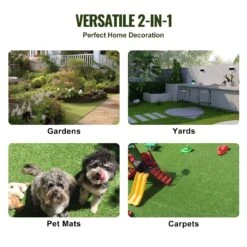 VEVOR Kunstrasenfliesen-Set Für Ineinandergreifende Rasenfläche 18er-Set 31x31cm Kunstrasen Selbstentleerende Matte Bodenbelag Dekor-Pad Perfekt Für Mehrzweck-Hundematten Im Innen- Und Außenbereich -Geschäft Für Heimwerkzeuge de2FRZCP18PCS12X56GUQV02Foriginal img v12Fartificial grass set f5
