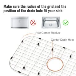 VEVOR Spülbeckenschutz Küchenspüle 660 X 356 X 25,4 Mm Edelstahl Abtropfgitter Spülbeckenmatte, Spülbeckengitter Schutz Der Abflussleistung Von Waschbecken, Töpfe, Pfannen, Teller, Besteck Usw. 12 VEVOR Spülbeckenschutz Küchenspüle 660 X 356 X 25,4 Mm Edelstahl Abtropfgitter Spülbeckenmatte, Spülbeckengitter Schutz Der Abflussleistung Von Waschbecken, Töpfe, Pfannen, Teller, Besteck Usw. -Geschäft Für Heimwerkzeuge de2FSCBHDJ12614INPC45V02Foriginal img v62Fsink protector f3