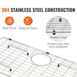 VEVOR Spülbeckenschutzgitter, 699 X 343 X 32 Mm Edelstahl-Spülbeckenroste, Hinterer Abfluss-Spülbeckenrost Mit R5-Eckradius, Große Spülbeckenbodengitter, Universelles Schüsselregal, Spülbeckenzubehör 13 VEVOR Spülbeckenschutzgitter, 699 X 343 X 32 Mm Edelstahl-Spülbeckenroste, Hinterer Abfluss-Spülbeckenrost Mit R5-Eckradius, Große Spülbeckenbodengitter, Universelles Schüsselregal, Spülbeckenzubehör -Geschäft Für Heimwerkzeuge de2FSCBHDJ12714IN866OV02Foriginal img v12Fsink protector f4