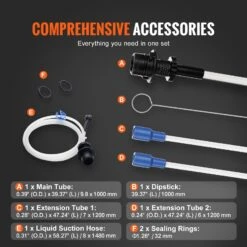 VEVOR Ölabsaugpumpe 6,5L Manuell Ölabsauggerät Ø200x550mm Ölwechselpumpe Auto Absaugpumpe Handpumpe Flüssigkeitsabsaugpumpe Geeignet Zum Absaugen Von Motoröl Getriebeöl Bremsflüssigkeit -Geschäft Für Heimwerkzeuge de2FSDCYQ7LSD6128GIHSV02Foriginal img v22Foil extractor f2