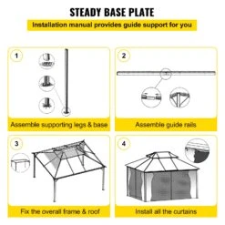 VEVOR Pavillion Garten Pavillion Faltpavillon Wasserdicht Dachmaß 3 X 3 M UV-Schutz -Geschäft Für Heimwerkzeuge de2FSDZYPLHJ3X3MZH001V02Foriginal img v62Fpatio gazebo f5