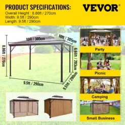 VEVOR Pavillion Garten Pavillion Faltpavillon Wasserdicht Dachmaß 3 X 3 M UV-Schutz -Geschäft Für Heimwerkzeuge de2FSDZYPLHJ3X3MZH001V02Foriginal img v62Fpatio gazebo f6