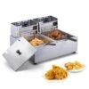 VEVOR Kommerzielle Elektrische Fritteuse Edelstahl 2500W+2500W Abnehmbar -Geschäft Für Heimwerkzeuge de2FSG24L5000W12LIEZIV22Foriginal img v22Fcommercial deep fryer de m100 1.2