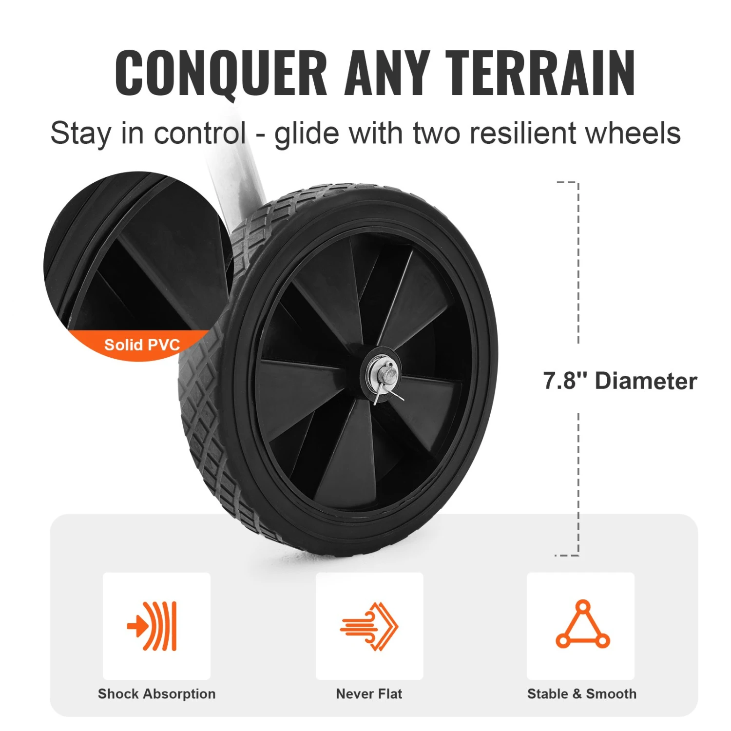 VEVOR Schlauchtrommelwagen 175ft. Robuste Wasserbepflanzung Für Den Garten Mit Rädern 7 VEVOR Schlauchtrommelwagen 175ft. Robuste Wasserbepflanzung Für Den Garten Mit Rädern – Bild 5