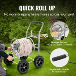VEVOR Schlauchtrommelwagen 300 Fuß. Robuste Gartenwasserbepflanzung Mit Korb -Geschäft Für Heimwerkzeuge de2FSGJPC4GG300FALXR0V02Foriginal img v12Fhose reel cart f3