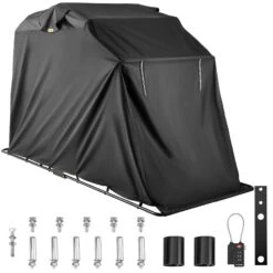 VEVOR Motorradabdeckung Shelter Aufbewahrung Wasserdicht 22 Mm Hochleistungs Motorrad Shelter 600D Polyester Oxford-Gewebe Allwetterschutz