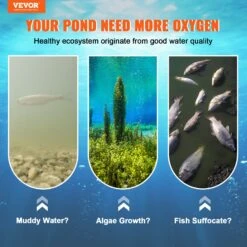 VEVOR Teichbelüfter 550W 5,2CFM Für Bis Zu 3 Acre 15m See Teichbelüftungsset Beinhaltet Kompressor Und Beschwerte Schläuche Und 2 Diffusoren Luftkompressor Für Sauerstoffzirkulation In Tiefem Wasser -Geschäft Für Heimwerkzeuge de2FSXPQJY550W53242TQV22Foriginal img v12Fpond aerator f1