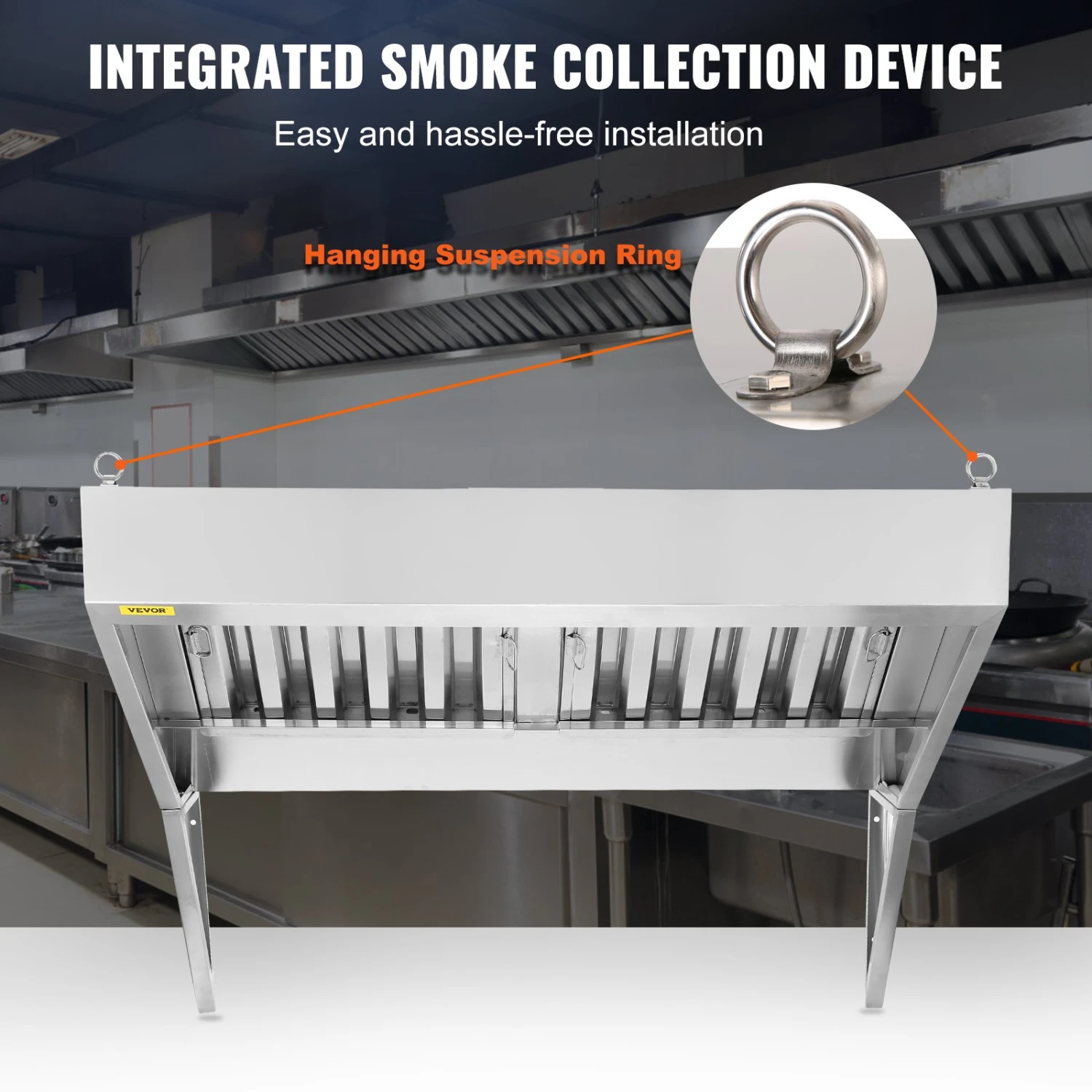 VEVOR Gewerbliche Ablufthaube, 1,5 M Lange Ablufthaube Für Lebensmitteltrucks, 201-Edelstahl-Konzessionsanhängerhaube Mit 2 Abnehmbaren U-förmigen Gitterölfilternetzen, Rostbeständige Abzugshaube 7 VEVOR Gewerbliche Ablufthaube, 1,5 M Lange Ablufthaube Für Lebensmitteltrucks, 201-Edelstahl-Konzessionsanhängerhaube Mit 2 Abnehmbaren U-förmigen Gitterölfilternetzen, Rostbeständige Abzugshaube – Bild 5