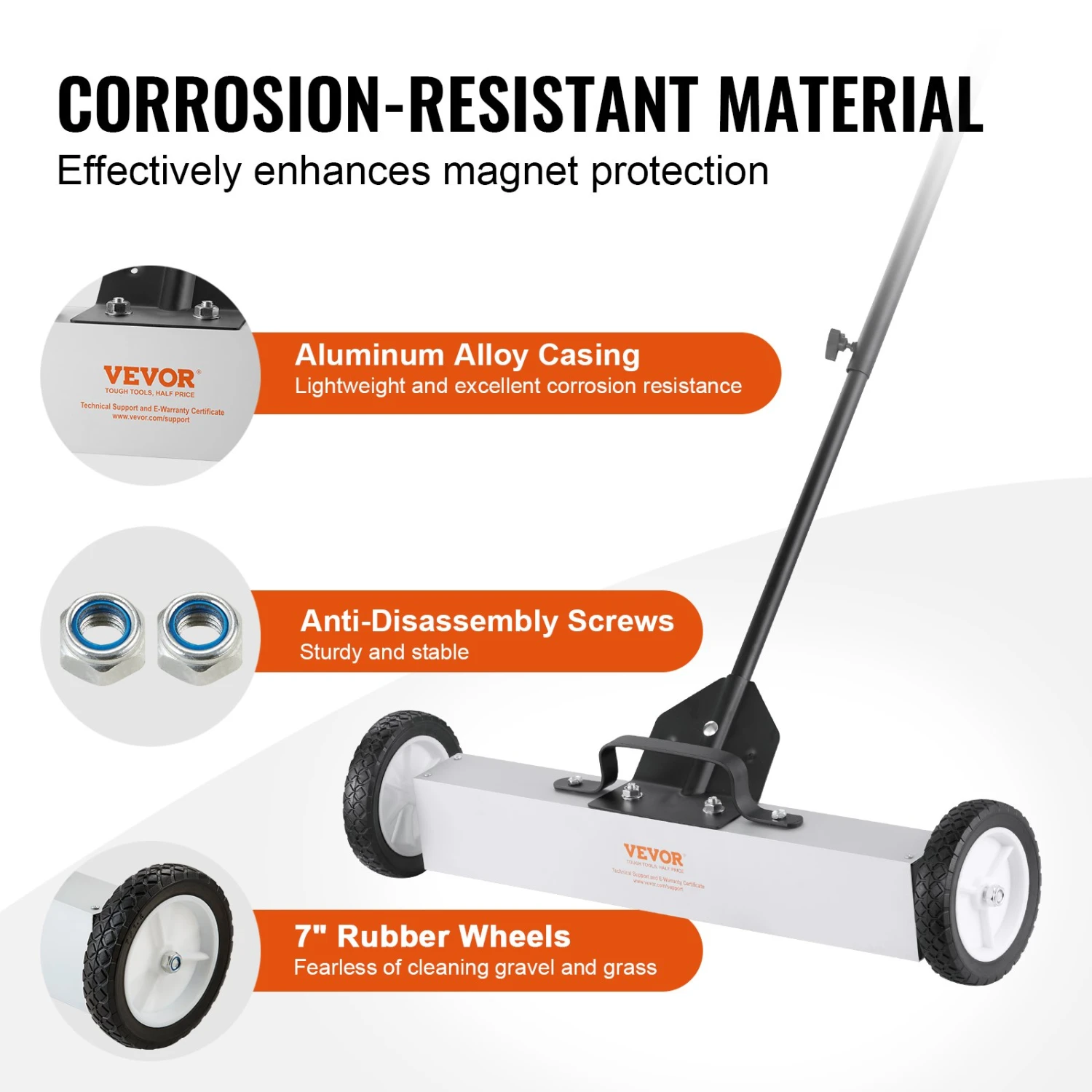 VEVOR Magnetbesen Magnetische Kehrmaschine 77–113 Cm, Magnetic Sweeper Magnetisch Magnet Besen Magnetbesen Magnetheber 22,6 Kg Magnetkraft Magnetischer Spänesammler Bodenkehrer Kehrmaschine 8 VEVOR Magnetbesen Magnetische Kehrmaschine 77–113 Cm, Magnetic Sweeper Magnetisch Magnet Besen Magnetbesen Magnetheber 22,6 Kg Magnetkraft Magnetischer Spänesammler Bodenkehrer Kehrmaschine – Bild 6
