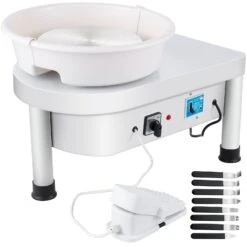 VEVOR Ceramic Wheel Machine 350W Electric Pottery 25cm Keramik Radmaschine 220V Radmaschine DIY Mit Sculpting Set Elektrische Töpferscheibe Maschine Mit Fußpedale Und Waschbecken