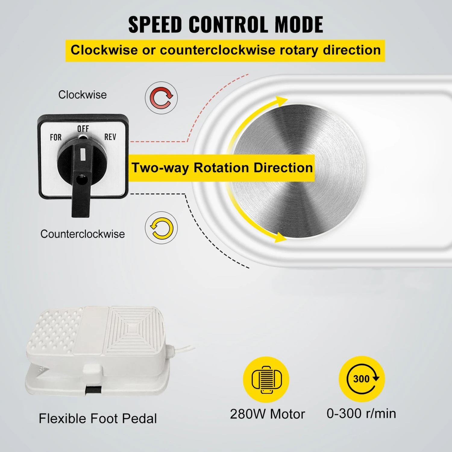 VEVOR Electric Pottery Wheel Ceramic Machine 25cm Keramik Radmaschine 280W Ceramic Wheel Machine Radmaschine DIY Verstellbare Füße Mit Sculpting Set 6 VEVOR Electric Pottery Wheel Ceramic Machine 25cm Keramik Radmaschine 280W Ceramic Wheel Machine Radmaschine DIY Verstellbare Füße Mit Sculpting Set – Bild 4