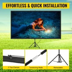 VEVOR 16:9 Beamer Leinwand Stativ 4K HD Stativ Leinwand Präsentationswand Projektionsfläche 160x95cm Projektionsleinwand Stativ 200-250cm Höhenverstellbar Ideal Für Heimkino Tagungsraum Hochzeiten -Geschäft Für Heimwerkzeuge de2FTYPMDZCY70169BAL0V02Foriginal img v42Fprojector screen m100 5