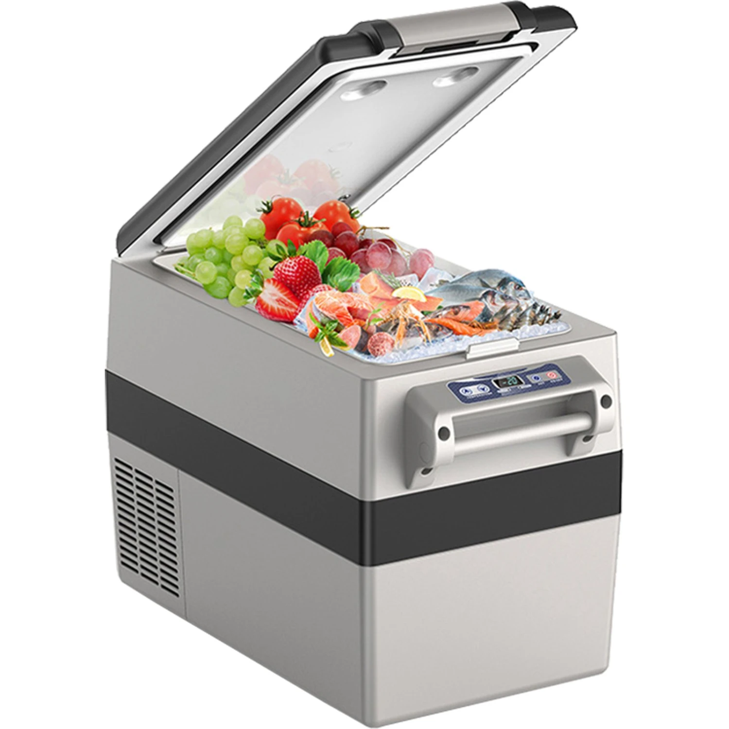 VEVOR Autokühlschrank, 12-Volt-Autokühlschrank, Tragbarer 42-Liter-Gefrierschrank Mit Zwei Zonen, Einstellbarer Bereich Von -4 ℉ Bis 50 ℉, 12/24 V DC Und 100-240 V AC-Kompressorkühler Outdoor 3 VEVOR Autokühlschrank, 12-Volt-Autokühlschrank, Tragbarer 42-Liter-Gefrierschrank Mit Zwei Zonen, Einstellbarer Bereich Von -4 ℉ Bis 50 ℉, 12/24 V DC Und 100-240 V AC-Kompressorkühler Outdoor