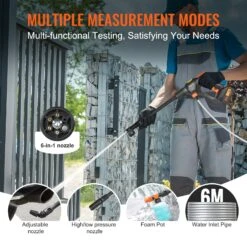 VEVOR Akku Hochdruckreiniger Kabellos Wasser Druckreiniger Spritzpistole Druckreinigerpistole (250W 21V, 50bar, Zur Mobilen Reinigung Und Bewässerung, 4L/min, Inkl. Zubehör, Ladegerät) -Geschäft Für Heimwerkzeuge de2FWSLSGYQXJYSDM3EISV22Foriginal img v12Fpressure washer f4