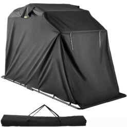 VEVOR Motorradgarage 270 X 105 X 155cm, Motorrad Garage 50, Schutzplane XL Farbe Schwarz NEU
