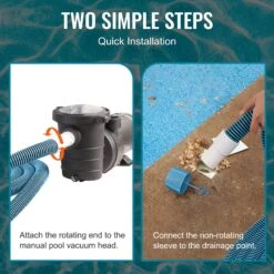 VEVOR Hochleistungs-Schwimmbadschlauch, 1-1/2 Zoll X 30 Fuß, Pool-Staubsauger-Reinigungsschlauch, Kompatibel Mit Oberirdischen Pools, Im Boden Eingelassenen Poolsandfilterpumpen, Poolpumpen -Geschäft Für Heimwerkzeuge de2FYCR230FTPEPOEL825V02Foriginal img v12Fpool hose f4
