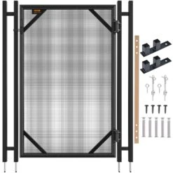 VEVOR Poolzaun-Tor, 1,21 × 0,76 M Pooltor Für Eingebaute Pools, Pool-Sicherheitszaun-Tor-Set Mit Edelstahlriegel, Abnehmbarer Kindersicherheits-Poolzaun, Einfache DIY-Installation