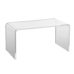 VEVOR Beistelltisch 813 X 401 X 414 Mm, U-förmiger Acryltisch Beistelltisch, Transparenter Couchtisch Für Getränke, Essen, Snacks, Verwendet Im Wohnzimmer, Schlafzimmer, Arbeitszimmer Usw.