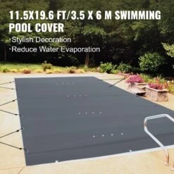 VEVOR Pool Abdeckplane Rechteckig 3,5 X 6 M Schwimmbadabdeckung PVC Holzkohle Poolabdeckung Wasserdicht Poolüberdachung Winterabdeckplane Rechteck Poolplane Schmutzabweisende Abdeckplane Für Pool -Geschäft Für Heimwerkzeuge de2FYYCM3.5X6MWYMS001V02Foriginal img v82Fpool cover m100 3