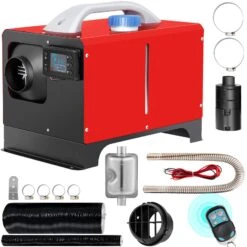 VEVOR 12V Standheizung Diesel Auto Kraftstoff, 5 KW Diesel Standheizung Luftheizung Air Diesel, Luft Dieselheizung Für Auto RV LKW Wohnmobil Bus Mit Fernbedienung Rote LCD Schalter & 1 Luftauslass