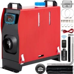VEVOR Standheizung Diesel 12V Standheizung 5KW Für Auto Wohnmobil Boote Lkw Wohnmobil Bus(mit Blau LCD & Ferbedienung Schalldämpfer)