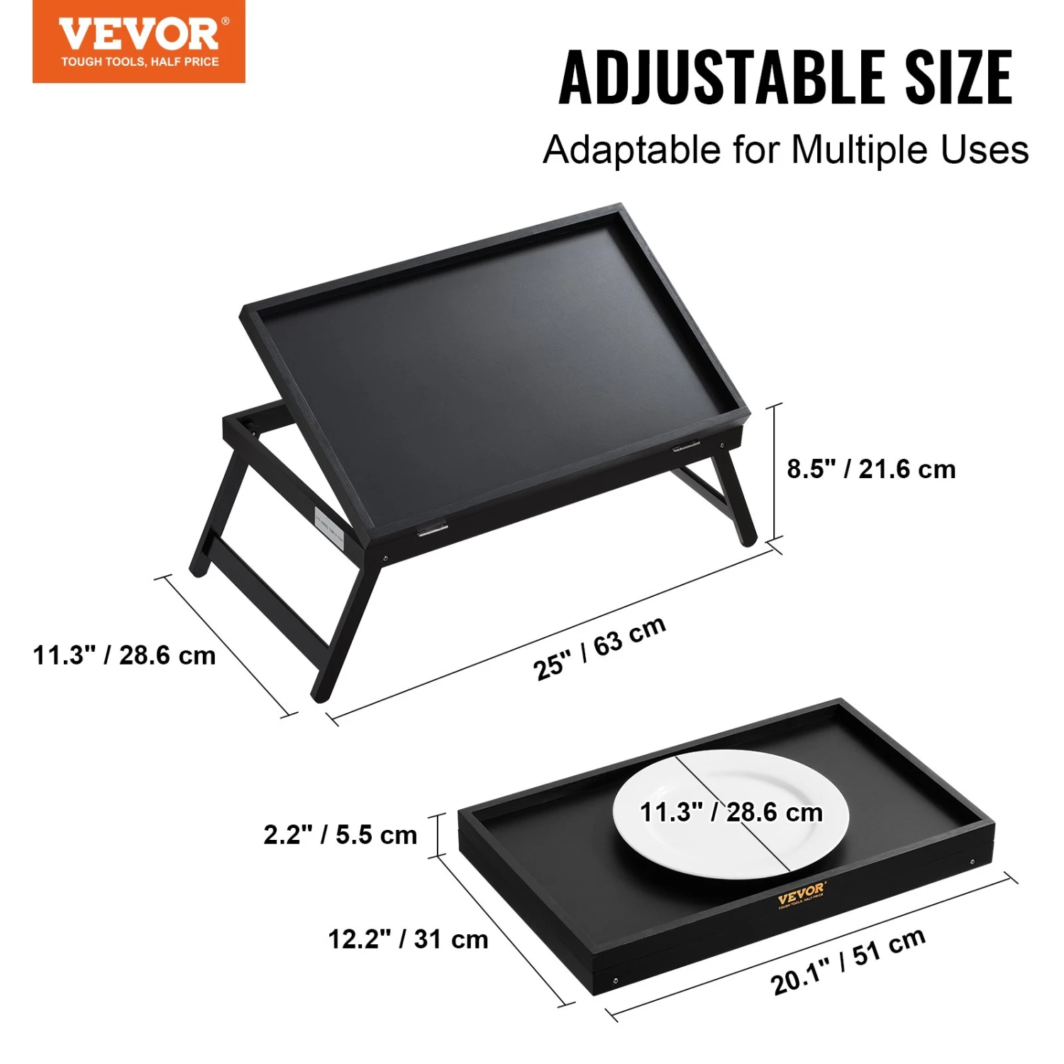 VEVOR Frühstückstablett Bambus Betttablett 612x310x221 Mm, Serviertablett Betttisch Mit Klappbaren Beinen Knietisch, Essenstablett Auch Als Laptop-Schreibtisch, Notebook-Tisch Neigbare Arbeitsfläche 4 VEVOR Frühstückstablett Bambus Betttablett 612x310x221 Mm, Serviertablett Betttisch Mit Klappbaren Beinen Knietisch, Essenstablett Auch Als Laptop-Schreibtisch, Notebook-Tisch Neigbare Arbeitsfläche – Bild 2