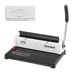 VEVOR Spiralbindegerät, Manueller Buchmacher 34-Loch-Bindung 120 Blatt, Stanzbinder Verstellbar 3/16- 9/16 Zoll Spiralbinderücken, Für Briefformat, A4, A5