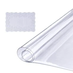 VEVOR Tischfolie Tischschutz Transparent 1,5 Mm Dicke, Tischschutz-Folie PVC 457 X 925,4 Mm Rechteckige Tischdecke Tischfolie Abwaschbar Verschleißfest Hitzebeständig Wasserdichte Tisch-Schutzfolie
