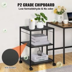 VEVOR Druckerständer, 3-stufiger Rollender Druckerwagen Mit Haken Und Ablageflächen 11 VEVOR Druckerständer, 3-stufiger Rollender Druckerwagen Mit Haken Und Ablageflächen -Geschäft Für Heimwerkzeuge de2FZJKDYJZJ375CMDGD3V02Foriginal img v12Fprinter stand f2