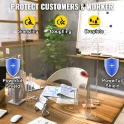 VEVOR Schreibtisch Trennwand Plexiglas, 60 X 60 Cm Spuckschutz, Acrylglas Sichtschutz Thekenaufsatz Durchreiche Lärm Reduzieren Physische Trennung Banken Kliniken Schulen Büro 11 VEVOR Schreibtisch Trennwand Plexiglas, 60 X 60 Cm Spuckschutz, Acrylglas Sichtschutz Thekenaufsatz Durchreiche Lärm Reduzieren Physische Trennung Banken Kliniken Schulen Büro -Geschäft Für Heimwerkzeuge de2FZMDBYKLGB24X24001V02Foriginal img v42Fsneeze guard m100 3