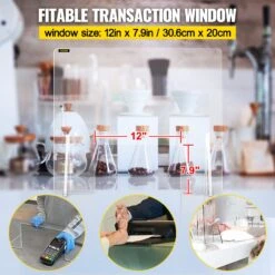 VEVOR Schreibtisch Trennwand Plexiglas, 60 X 60 Cm Spuckschutz, Acrylglas Sichtschutz Thekenaufsatz Durchreiche Lärm Reduzieren Physische Trennung Banken Kliniken Schulen Büro 13 VEVOR Schreibtisch Trennwand Plexiglas, 60 X 60 Cm Spuckschutz, Acrylglas Sichtschutz Thekenaufsatz Durchreiche Lärm Reduzieren Physische Trennung Banken Kliniken Schulen Büro -Geschäft Für Heimwerkzeuge de2FZMDBYKLGB24X24001V02Foriginal img v42Fsneeze guard m100 5