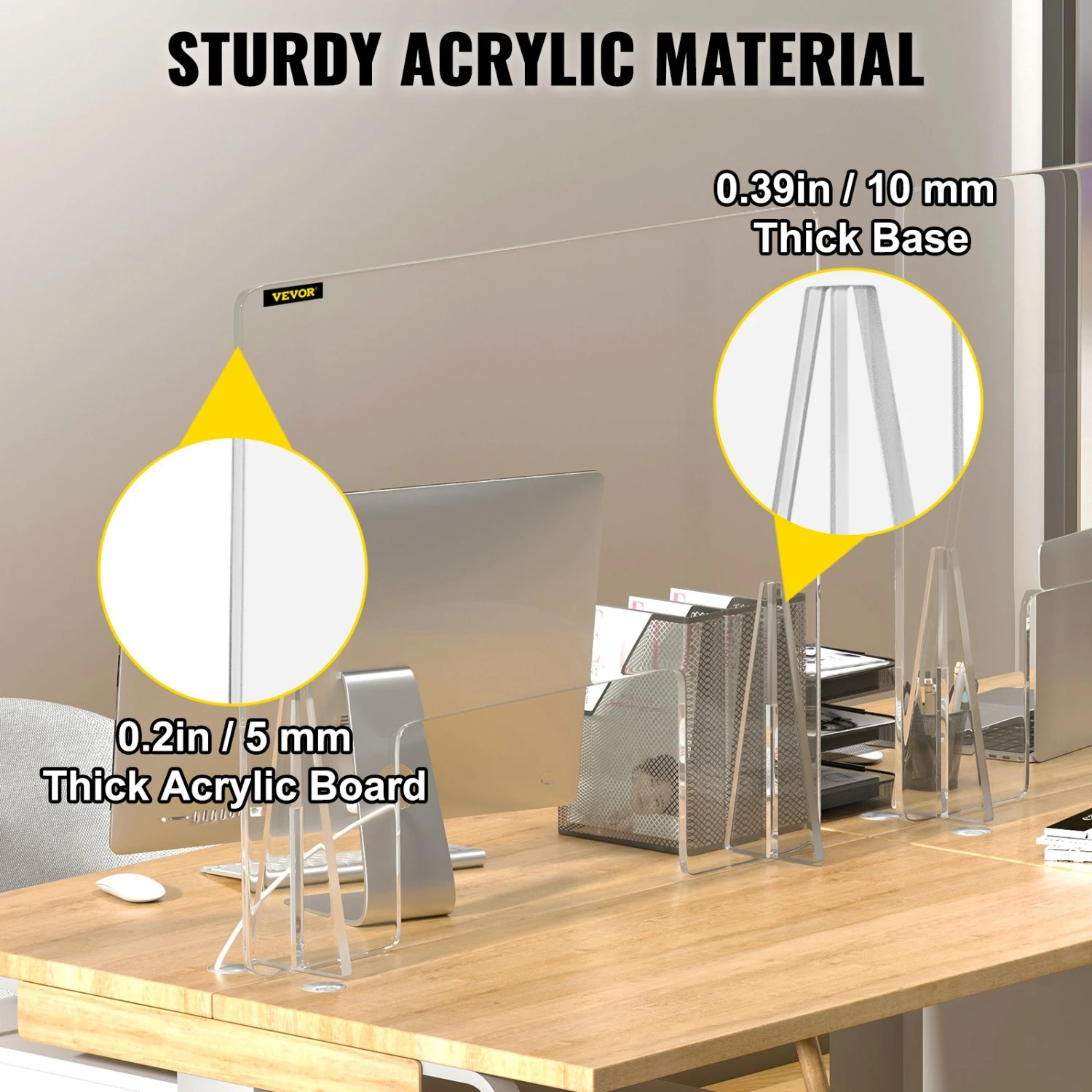 VEVOR 60 X 76 Cm Schreibtisch Trennwand Plexiglas, 23,6 X 30 Spuckschutz, Acrylglas Sichtschutz Thekenaufsatz Durchreiche Lärm Reduzieren Physische Trennung Banken Kliniken Schulen Büro 4 VEVOR 60 X 76 Cm Schreibtisch Trennwand Plexiglas, 23,6 X 30 Spuckschutz, Acrylglas Sichtschutz Thekenaufsatz Durchreiche Lärm Reduzieren Physische Trennung Banken Kliniken Schulen Büro – Bild 2