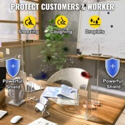 VEVOR 60 X 76 Cm Schreibtisch Trennwand Plexiglas, 23,6 X 30 Spuckschutz, Acrylglas Sichtschutz Thekenaufsatz Durchreiche Lärm Reduzieren Physische Trennung Banken Kliniken Schulen Büro 11 VEVOR 60 X 76 Cm Schreibtisch Trennwand Plexiglas, 23,6 X 30 Spuckschutz, Acrylglas Sichtschutz Thekenaufsatz Durchreiche Lärm Reduzieren Physische Trennung Banken Kliniken Schulen Büro -Geschäft Für Heimwerkzeuge de2FZMDBYKLGB24X30001V02Foriginal img v42Fsneeze guard m100 3