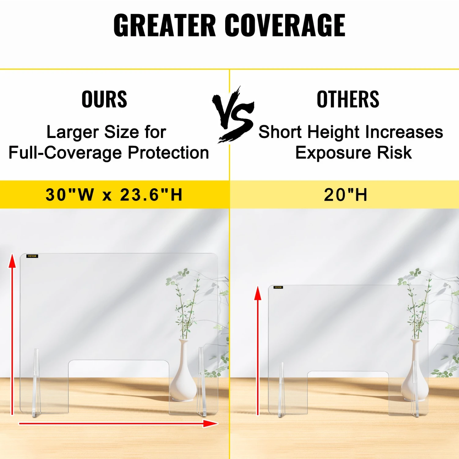 VEVOR 60 X 76 Cm Schreibtisch Trennwand Plexiglas, 23,6 X 30 Spuckschutz, Acrylglas Sichtschutz Thekenaufsatz Durchreiche Lärm Reduzieren Physische Trennung Banken Kliniken Schulen Büro 6 VEVOR 60 X 76 Cm Schreibtisch Trennwand Plexiglas, 23,6 X 30 Spuckschutz, Acrylglas Sichtschutz Thekenaufsatz Durchreiche Lärm Reduzieren Physische Trennung Banken Kliniken Schulen Büro – Bild 4