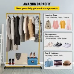 VEVOR Mobiler Kleiderständer Garderobenständer Kleiderstange 100x36x150cm -Geschäft Für Heimwerkzeuge de2FZSJJSWWZBDDWC9BPCV02Foriginal img v42Fgarment rack f2