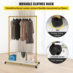 VEVOR Mobiler Kleiderständer Garderobenständer Kleiderstange 100x36x150cm -Geschäft Für Heimwerkzeuge de2FZSJJSWWZBDDWC9BPCV02Foriginal img v42Fgarment rack f4