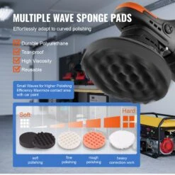 VEVOR 20 V Akku-Poliermaschine, 6 Zoll, Bürstenloser Polierer Mit 1 Stück 4,0 Ah Akku -Geschäft Für Heimwerkzeuge de2FZYJQCPG61220VD343V22Foriginal img v12Fcordless buffer polisher f3