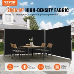 VEVOR Terrassen Windschutz 180 X 600 Cm Schwarz Rollo Seitenmarkise Ausziehbar Für Den Privaten Oder Gewerblichen Gebrauch 9 VEVOR Terrassen Windschutz 180 X 600 Cm Schwarz Rollo Seitenmarkise Ausziehbar Für Den Privaten Oder Gewerblichen Gebrauch -Geschäft Für Heimwerkzeuge de2FZYPF180X600CMBK01V02Foriginal img v52Fside awning f1